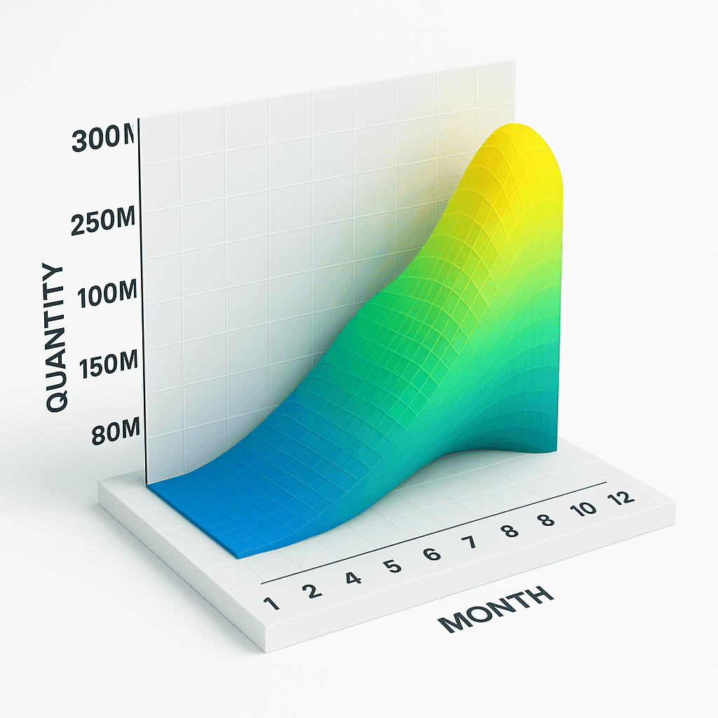3D Surface Trend Chart
